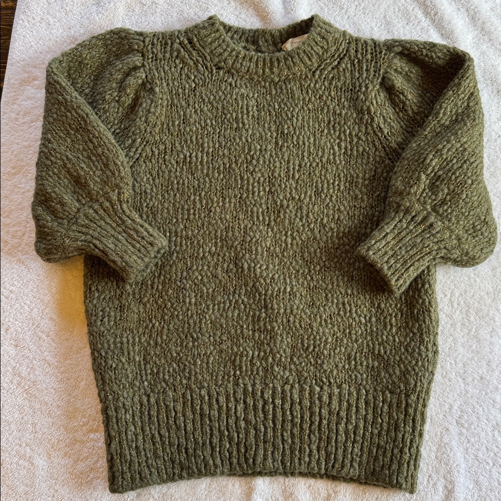 Sezane Norah Jumper Green - Size XS